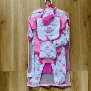 BG Baby Gear 3-6 Month Baby Girl 9 Piece Cotton Gift Set